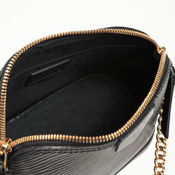 Louis Vuitton Alma Mini Noir Epi Chain-Strap Shoulder Bag - Picture 10 of 12